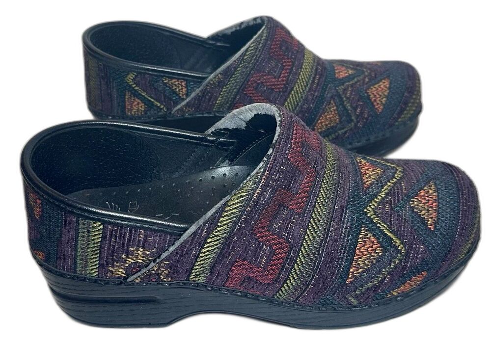 Dansko Professional Aztec Southwestern Tapestry Clogs Women’s EU 38 US 7.5-8